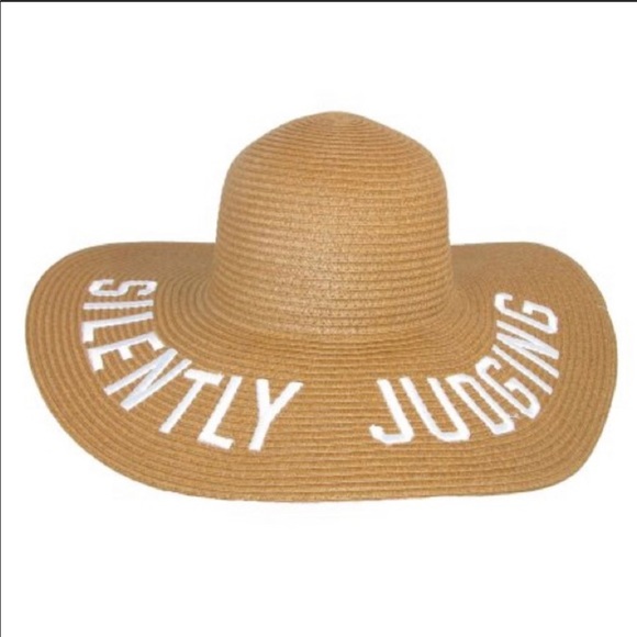 ISO sun hat w “Silently Judging “ - Picture 1 of 1